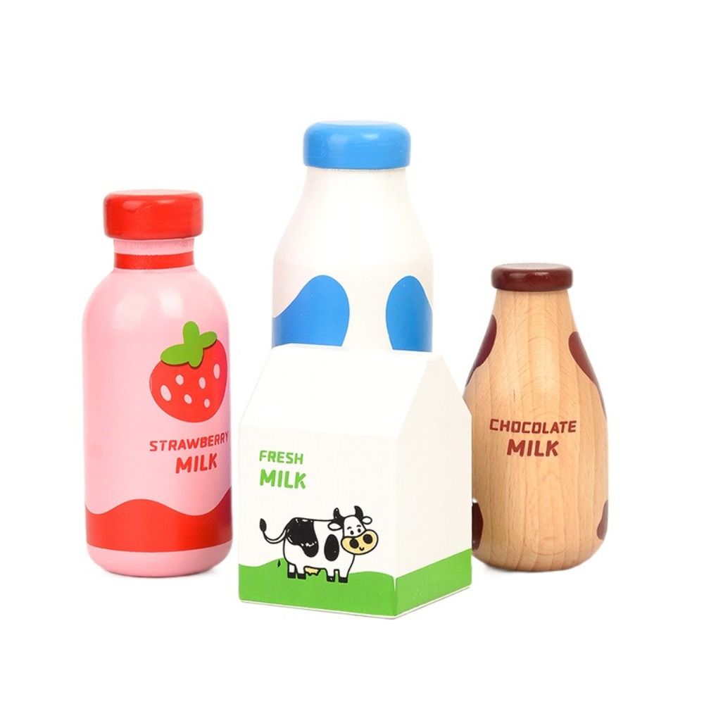 Kids Toys Kitchen Set - Pretend Play Drink Bottle Toy Strawberry