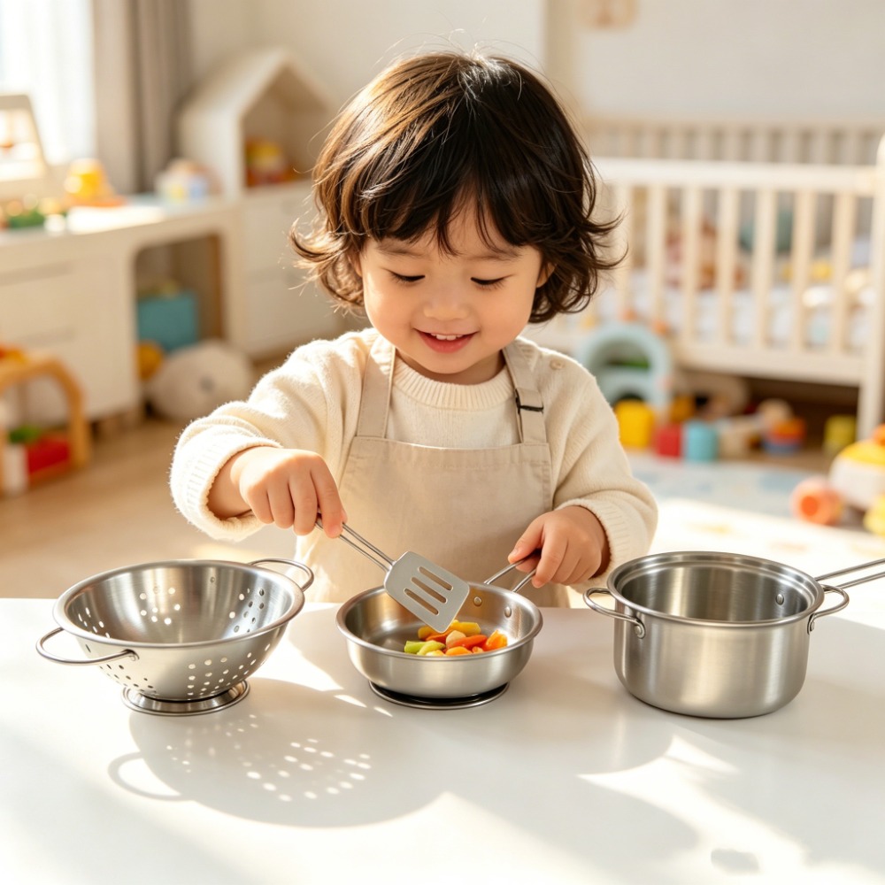 5Pcs Kids Stainless Steel Cook - Kids Toys Kitchen Set recension och pris