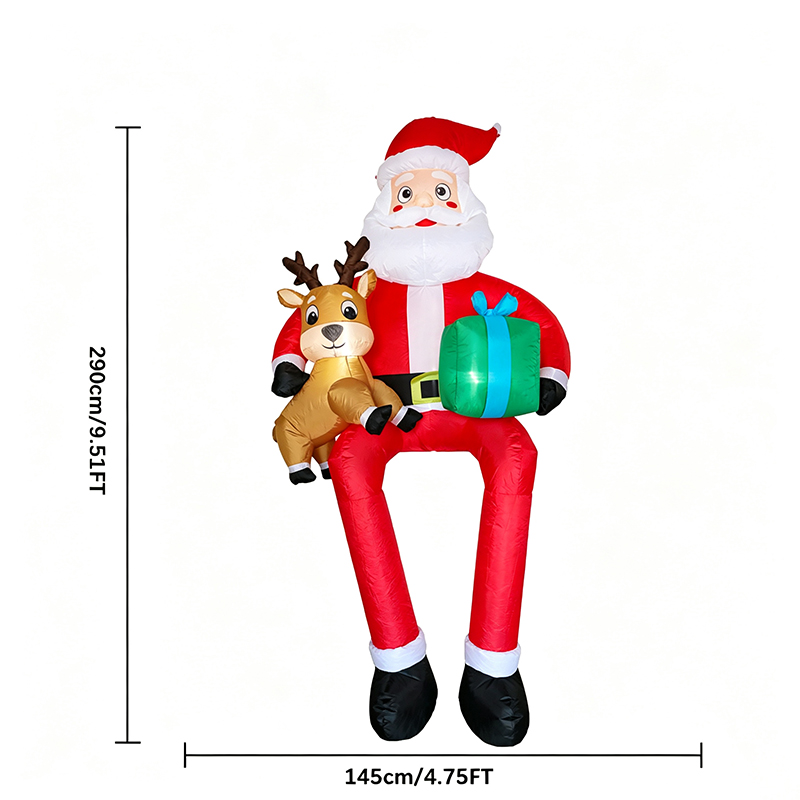 9.5ft Sitting Santa Claus Xmas - Kids Yard Toys recension och pris