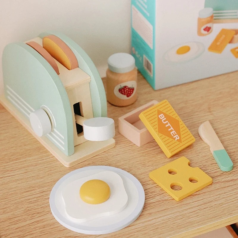 Wooden Simulation Toaster Toy  - Kids Toys Kitchen Set recension och pris