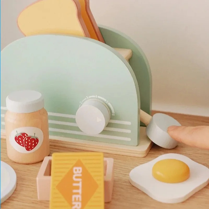 Wooden Simulation Toaster Toy  - Kids Toys Kitchen Set recension och pris