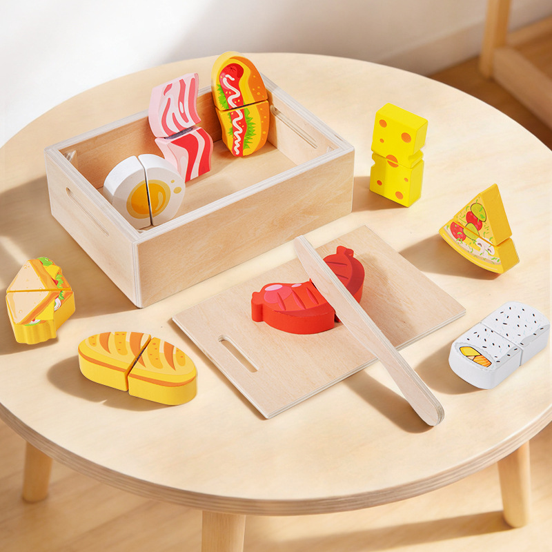 Wooden Cut and Stamp Food Simu - Kids Toys Kitchen Set recension och pris