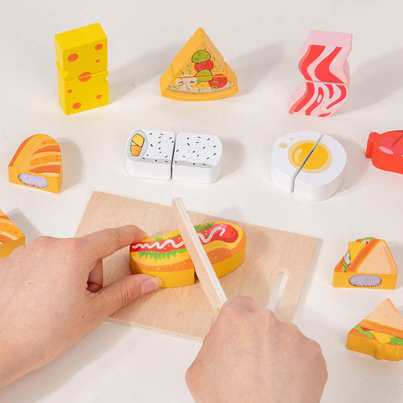 Wooden Cut and Stamp Food Simu - Kids Toys Kitchen Set recension och pris